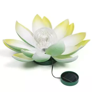 Солнечный светильник для бассейна, плавающий на солнце, форма лотоса, поверхностный фонарь для воды (красный)