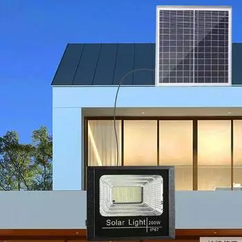 Солнечный светильник для дома, супер яркий светодиодный прожектор высокой мощности IP67, водонепроницаемый, индукционный прожектор, пульт дистанционного управления White Light