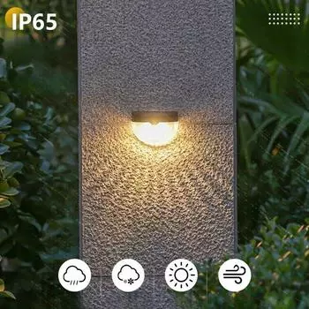 Солнечный светильник для изгороди 6 светодиодов полукруглая лестница IP65 водонепроницаемый двор сад балкон настенный светильник индукционное декоративное освещение яркий