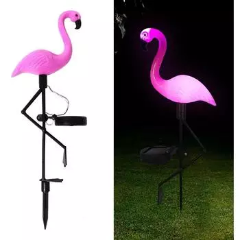 Солнечный светильник Фламинго 1 шт., Водонепроницаемые солнечные садовые светильники, Наружный декор, Розовый фламинго, Садовый декор, Подарок на день рождения, Рождество, новоселье, для двора, газона