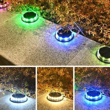 Солнечный светильник IP65 Водонепроницаемый Автоматическая зарядка Не требуется проводка Высокая яркость с датчиком освещенности Напольная дорожка Сад Газон Лампа Warm light