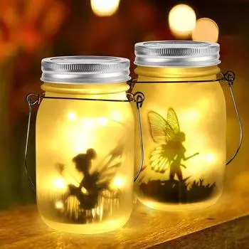 Солнечный светильник Mason Jar, солнечный фонарь, гирлянды, водонепроницаемый, IP65, подвесной, стоящий, солнечный светильник, украшение для сада, для лужайки на патио