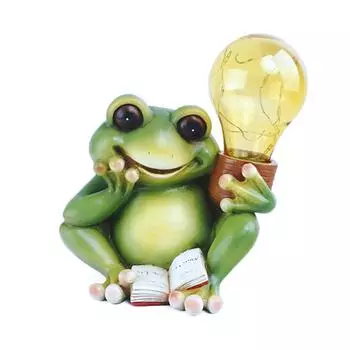 Солнечный светильник с изображением животных, милый ночник, лампа для украшения комнаты из смолы