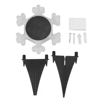 Солнечный светильник в виде снежинки, садовый светильник, водонепроницаемый IP65, 3 режима, с колышком, ландшафтный светильник
