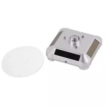 Солнечный светодиодный электрический вращающийся поворотный стол-подставка для ювелирных изделий PhoneSilver со светом