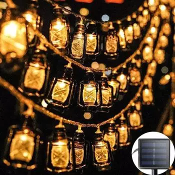 Солнечный светодиодный светильник на открытом воздухе, солнечная лампа, бутылка керосина, ретро-светильник, рождественская фея, сад, двор, кемпинг, огни, украшение 5M 20 Lamps