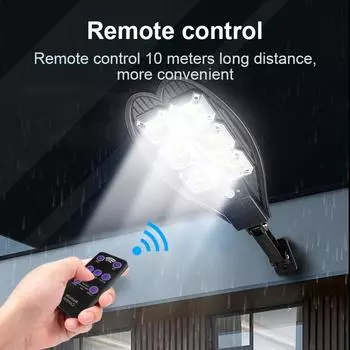 Солнечный светодиодный светильник, открытый солнечный светильник с датчиком движения, 4 режима, водонепроницаемый солнечный садовый светильник, уличный фонарь для двора 1PC