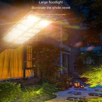 Солнечный светодиодный светильник, супер яркий, уличный, водонепроницаемый, с датчиком движения, индукционный, солнечный, садовый, для двора, гаража, 3 режима, пульт дистанционного управления