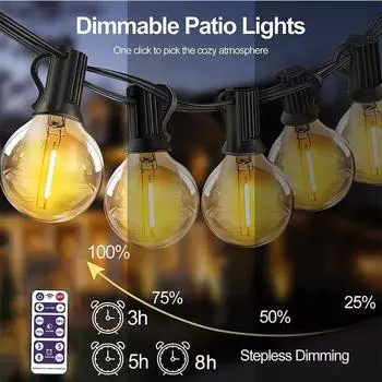 Солнечный светодиодный уличный светильник с 10/25/30/50 лампами G40 для кемпинга и украшения сада уличная гирлянда для кемпинга