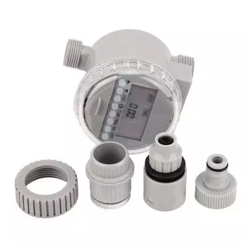 Солнечный таймер для подачи воды, интеллектуальная система автоматического полива, контроллер орошения с ЖК-дисплеем для