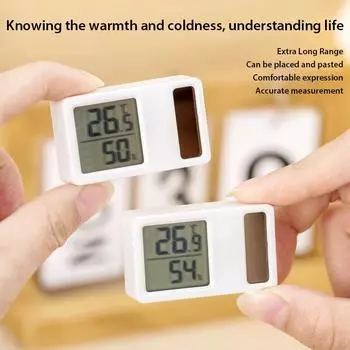 Солнечный термогигрометр, электронный цифровой термометр, клейкий мини-термометр Цельсия, гигрометр