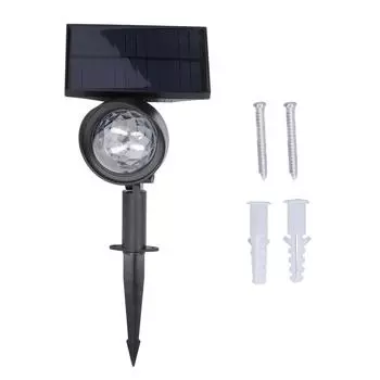 Солнечный точечный светильник 2 в 1, уличный водонепроницаемый RGB вращающийся ландшафтный светильник, садовый декор