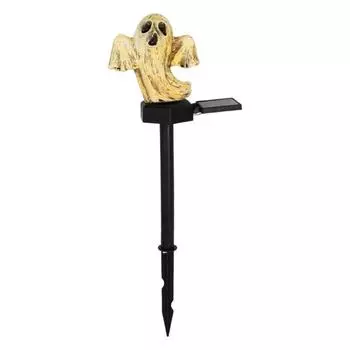 Солнечный тыквенный фонарь Хэллоуин садовый фонарь Джек-о-фонарь колышек уличный водонепроницаемый фонарь-череп с колышком для украшения двора газона C