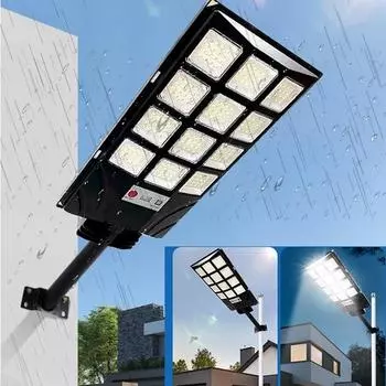 Солнечный уличный фонарь, домашний уличный водонепроницаемый датчик человека, интеллектуальный уличный фонарь с дистанционным управлением 800W