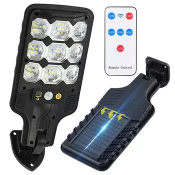 Солнечный уличный фонарь IP65 водонепроницаемый солнечный парковочный светильник от заката до рассвета с датчиком движения солнечный прожектор для двора, фермы, дороги