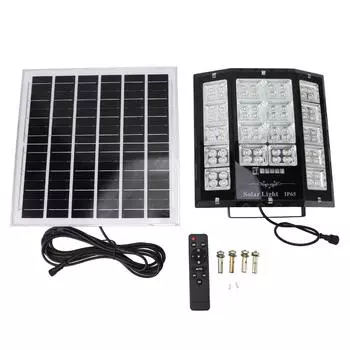 Солнечный уличный светильник IP65 водонепроницаемый 3 стороны широкоугольный высокая яркость солнечная панель светодиодный светильник для сада