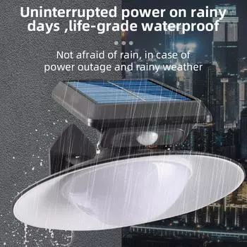 Солнечный уличный светильник с дистанционным управлением, круглый светодиодный индукционный светильник на солнечной панели, водонепроницаемый, ландшафтное садовое освещение 10 Вт синий