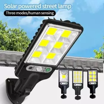 Солнечный уличный светодиодный настенный светильник для двора с 3 режимами водонепроницаемого датчика движения, уличное освещение для сада, патио, дорожки 30cob without remote