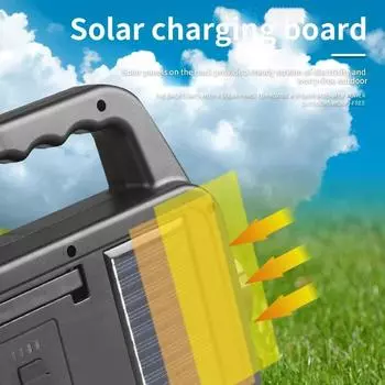 Солнечный USB зарядный уличный светильник Светодиодный прожектор Прожектор Перезаряжаемый кемпинговый аварийный фонарик Солнечный прожектор