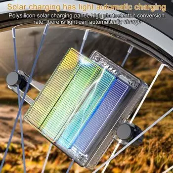 Солнечный велосипед спицы фонарь свет датчик движения ночная езда светодиодный предупреждающий свет безопасности велосипед