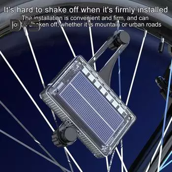 Солнечный велосипедный фонарь на спице, датчик движения, светодиодный предупреждающий свет для ночной езды, украшение для обода колеса велосипеда, фонарь для шин, аксессуары для велосипеда Colorful Light