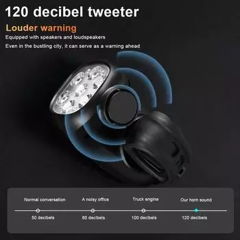 Солнечный велосипедный фонарь с клаксоном, водонепроницаемый велосипедный фонарь TYPE-C, перезаряжаемый передний велосипедный фонарь для ночной езды UNITED KINGDOM