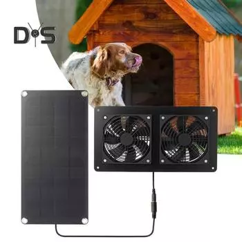 Солнечный вентилятор, беспроводная конструкция, эффективное охлаждение, работающий на солнечной энергии, водонепроницаемый, широкое применение, 3000 об/мин, высокоскоростной вентилятор для охлаждения теплиц и автофургонов чёрный