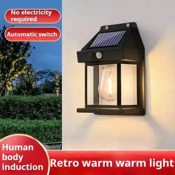 Солнечный водонепроницаемый мощный сверхяркий садовый светильник индукционный уличный настенный светильник белый