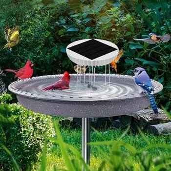 Солнечный водяной виглер для птичьей купальни, тихий водяной агитатор на солнечной энергии, барботер, энергосберегающий генератор водных волн для пруда с птичьей купальней белый