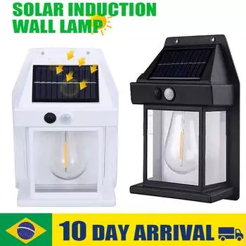 Солнечный вольфрамовый светодиодный уличный настенный светильник на солнечной батарее, водонепроницаемая вольфрамовая нить накаливания, индукционная лампа, бытовое освещение, садовый настенный светильник