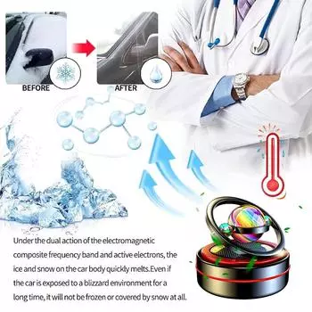 Солнечный вращающийся автомобильный мини-нагреватель для духов, ароматизаторов, алюминиевого сплава, автомобильная ароматерапия, двойное кольцо, украшение, очиститель для автомобиля, вселенная