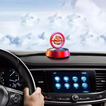 Солнечный вращающийся автомобильный освежитель воздуха, ароматизатор с таблеткой для ароматерапии, очиститель воздуха для автомобиля, устранитель запахов, украшение автомобиля для мужчин красный