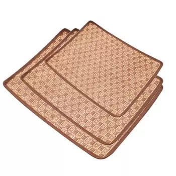 Соломенная бамбуковая охлаждающая подстилка для кошек, мягкая подушка для собак, моющиеся матрасы для домашних животных S коричневый