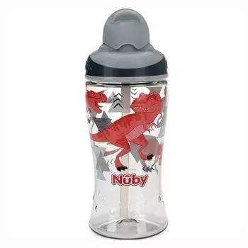 Соломенная чашка Nuby Tritan TT Kids 360мл 1288, Тираннозавр, 1 шт.