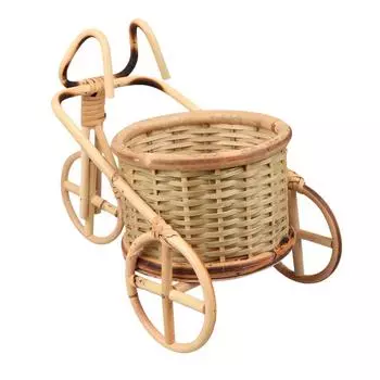 Соломенная корзина для фруктов, плетеная вручную из ротанга, контейнер, держатель для хранения, украшение