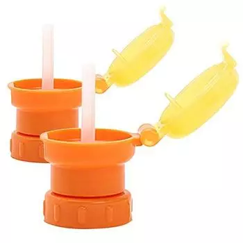 Соломенная крышка для бутылок с водой Beberac, оранжевая, 2 шт.