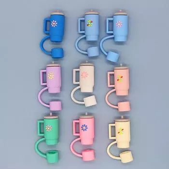 Соломенная крышка для Кубка Стэнли, силиконовый топпер из соломы, подходит для стакана Stanley Oz с ручкой, 10 мм, чехлы для наконечников соломинки