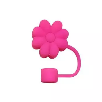 Соломенная крышка с милым мультяшным цветком ромашки, аксессуары для чашек, креативная простая соломенная крышка для пищевых продуктов, многоразовая пыленепроницаемая соломенная крышка as the picture