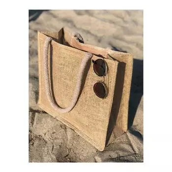 Соломенная пляжная сумка