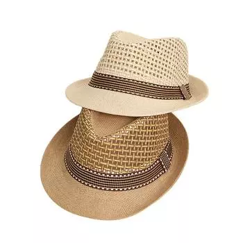 Соломенная шляпа для мальчиков, солнцезащитная шляпа, дышащая ковбойская шляпа