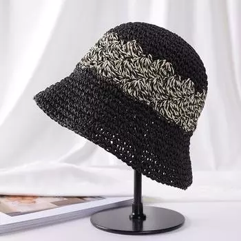 Соломенная шляпа ручной работы, женская летняя универсальная широкополая шляпа, закрывающая лицо, солнцезащитная складная пляжная шляпа Adjustable (54-58cm) хаки