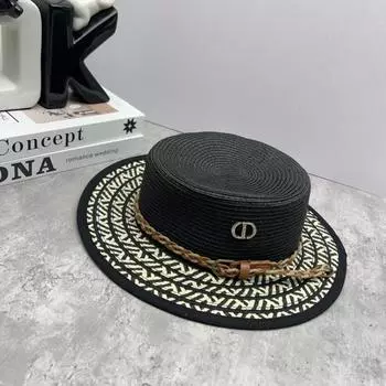 Соломенная шляпа смешанного цвета с плоским верхом для детей 2025 года, весна-лето, новая мода, ретро-цилиндр в этническом стиле