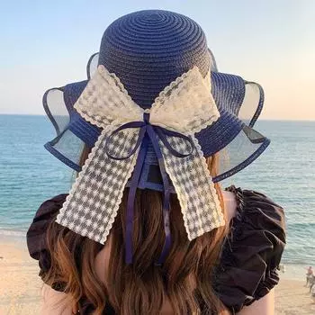 Соломенная шляпа, женская летняя модная универсальная шляпа от солнца, большие поля, складная шляпа от солнца, шляпа от солнца average size
