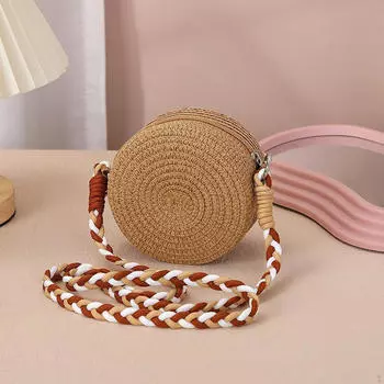 Соломенная сумка через плечо на пляж для вечеринок, праздников, путешествий, свиданий, шопинга синий