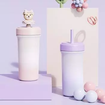 Соломенные чашки для мальчиков и девочек, дорогие кофейные чашки, подарки к празднику середины осени 500ml розовый