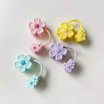 Соломенные чехлы с милыми цветами, крышка для чашки, аксессуары для стаканов 40 унций, силиконовые защитные топперы для соломинок Kawaii, защитная крышка для соломинок 10 мм 4 pcs with s set