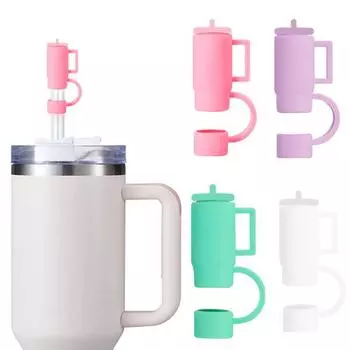 Соломенный топпер Силиконовые соломенные колпачки 10-миллиметровые соломинки Крышки Форма чашки Дизайн Соломенные чехлы Пищевое многоразовое уплотнение Защитите аксессуары для чашек для напитков зелёный