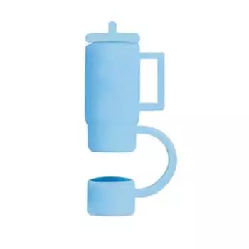 Соломенный топпер Силиконовые соломенные колпачки 10-миллиметровые соломинки Крышки Форма чашки Дизайн Соломенные чехлы Пищевое многоразовое уплотнение Защитите аксессуары для чашек для напитков фиолетовый