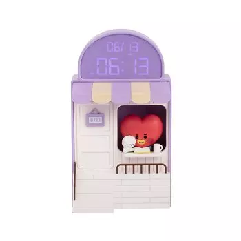 Solomon Shoji BT21 WEB Cafe Clock CAFE CLOCK Настольные часы Clock Lamp Light Предварительная продажа (TATA) BT21-RDC-CF-TT