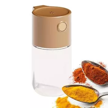 Солонка-диспенсер для измерения соли и перца с крышкой, точная бутылка для приправ с нажатием, посыпка 0,5 грамма соли коричневый